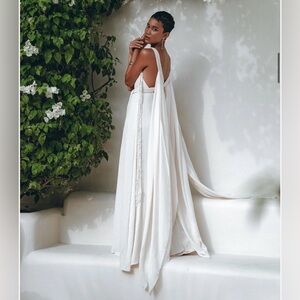 Off-White Multiway Macrame Belted Dress • Boho Beach Wedding Dress